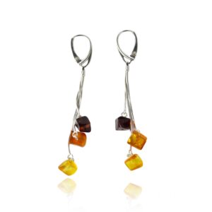 Baltic amber multicolor earrings