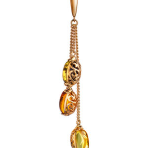 Elegant pendant with amber of different shades Casablanca