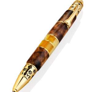 Original handle made of natural amber and wood Paws