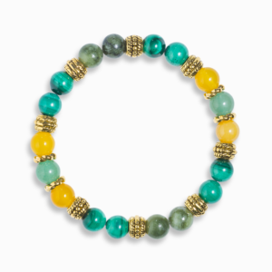 Malachite & Yellow Agate 'Perseverance' Bracelet