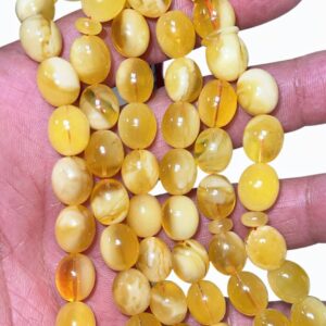 Misbah Monoosaf Polish Natural Baltic Amber with Certificate 43g 55 Beads