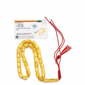 Natural Baltic amber Misbah from Poland 33gm 33 beads / 53gm 45 beads with certificate