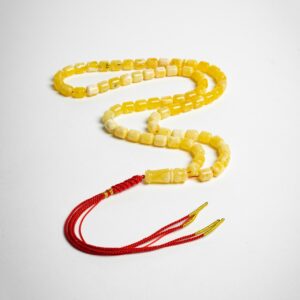 Natural Baltic Amber 72 beads Misbah 36gm Barrel  shape