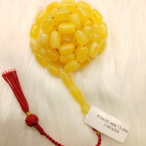 Natural Polish Baltic Amber 48 beads rosary with silk tassel 29g