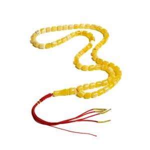 Natural Baltic Amber 72 beads Misbah 36gm Barrel  shape