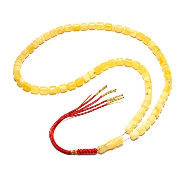 Lemon Light Amber Tasbeeh – Elegant 33 Beads Rosary - Image 2