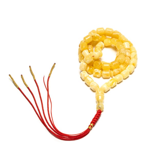 Lemon Light Amber Tasbeeh – Elegant 33 Beads Rosary