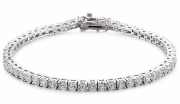 17cm - 3mm zircon silver 925 tennis bracelet