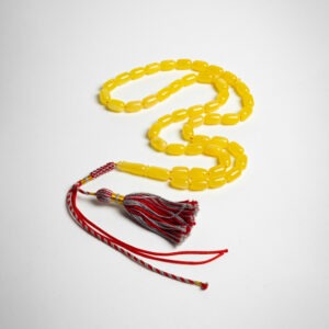 Royal Yellow Polish Amber Misbaha – Traditional Beads Tasbih 28g 47 beads