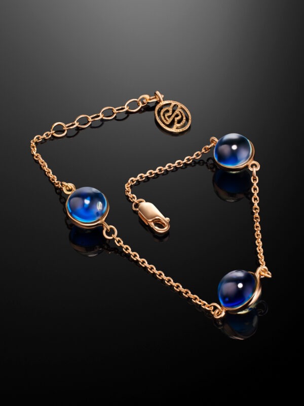 Spectacular Sorbonne Bracelet Made of Blue Amber - Image 2