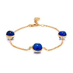 Spectacular Sorbonne Bracelet Made of Blue Amber