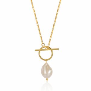 Pearl , Silver 925 Gold plated Neckless
