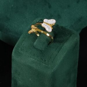 Mother of Pearl Butterfly Dubai Ring Elegance