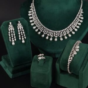 Dubai Bridal Zircon Jewelry Set Elegant Sparkle for Your Special Day