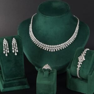 Bridal Zircon Dubai Jewelry Set Elegant Sparkle for Your Special Day