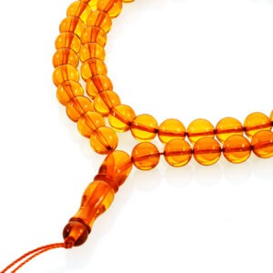Natural Amber beads with 66 beads-made of natural solid amber of Kaliningrad