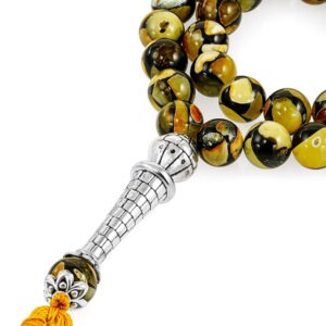 Muslim rosary with 33 beads made of natural amber "Dalmatian" origin Kaliningrad