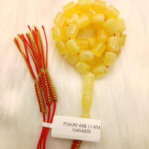 Golden Amber Misbaha – 48 Beads Natural Misbah 26gm