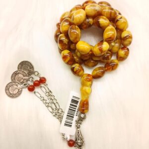 High Quality pressed Amber 30gm 33 Beads or 40gm 45 Beads Tasbih