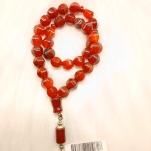 Unique and Unusual Red Yamani Aqeeq stone Misbah 33 beads for ladies or Men