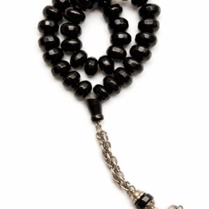 unusual Aqeeq stone Misbah black color and tier shape 33 beads for men or ladies