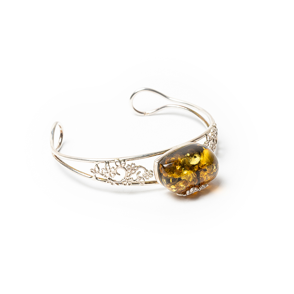 Adjustable bracelet with natural Polish amber stones - Image 4