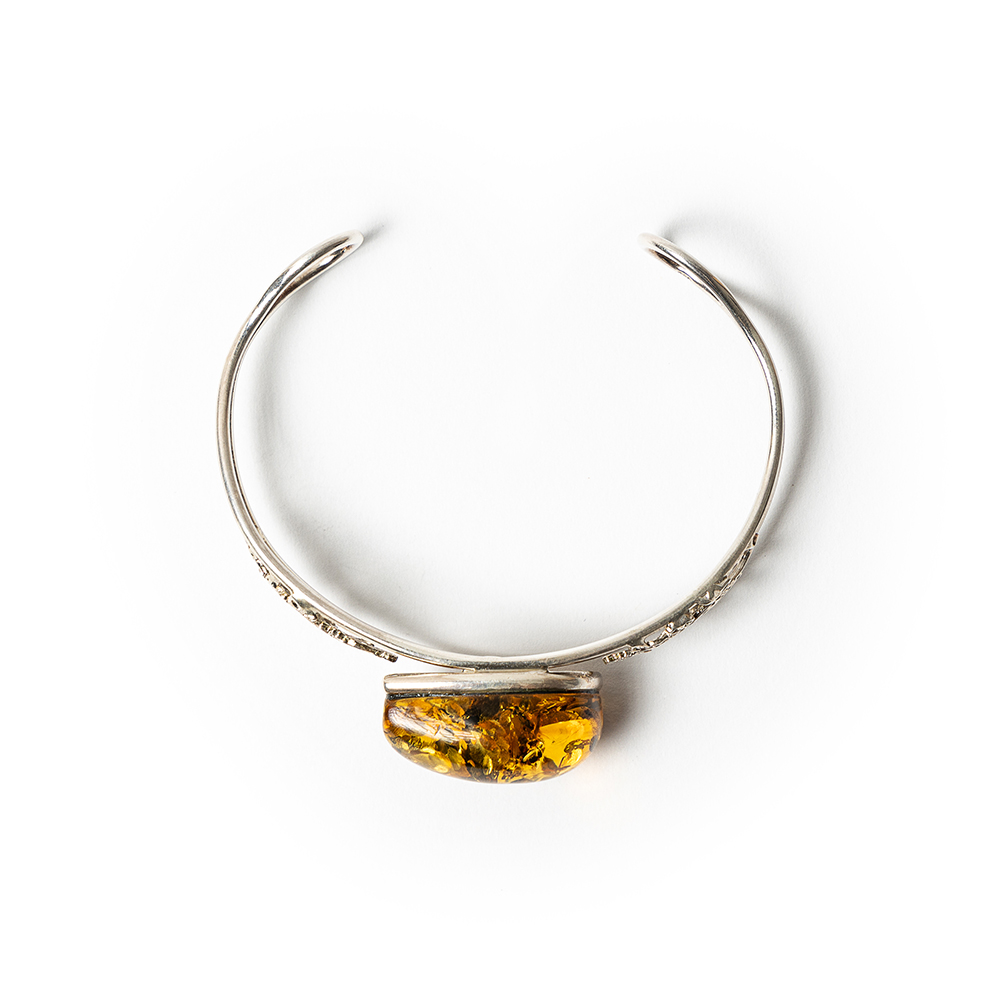 Adjustable bracelet with natural Polish amber stones - Image 2
