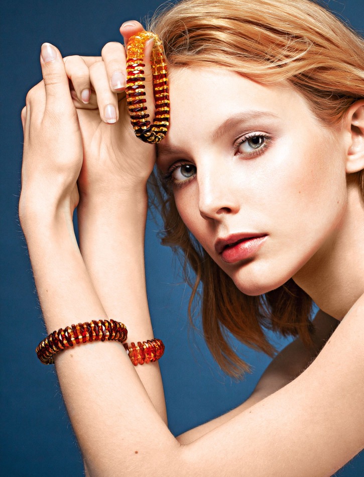 Amber bracelet "Mandarin, diamond cut", gradient - Image 3