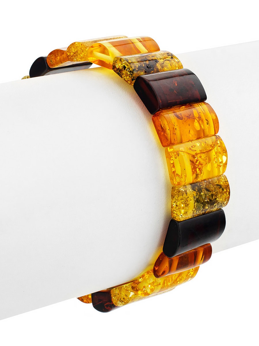 Beautiful bracelet made of natural Baltic amber of different shades - Image 4