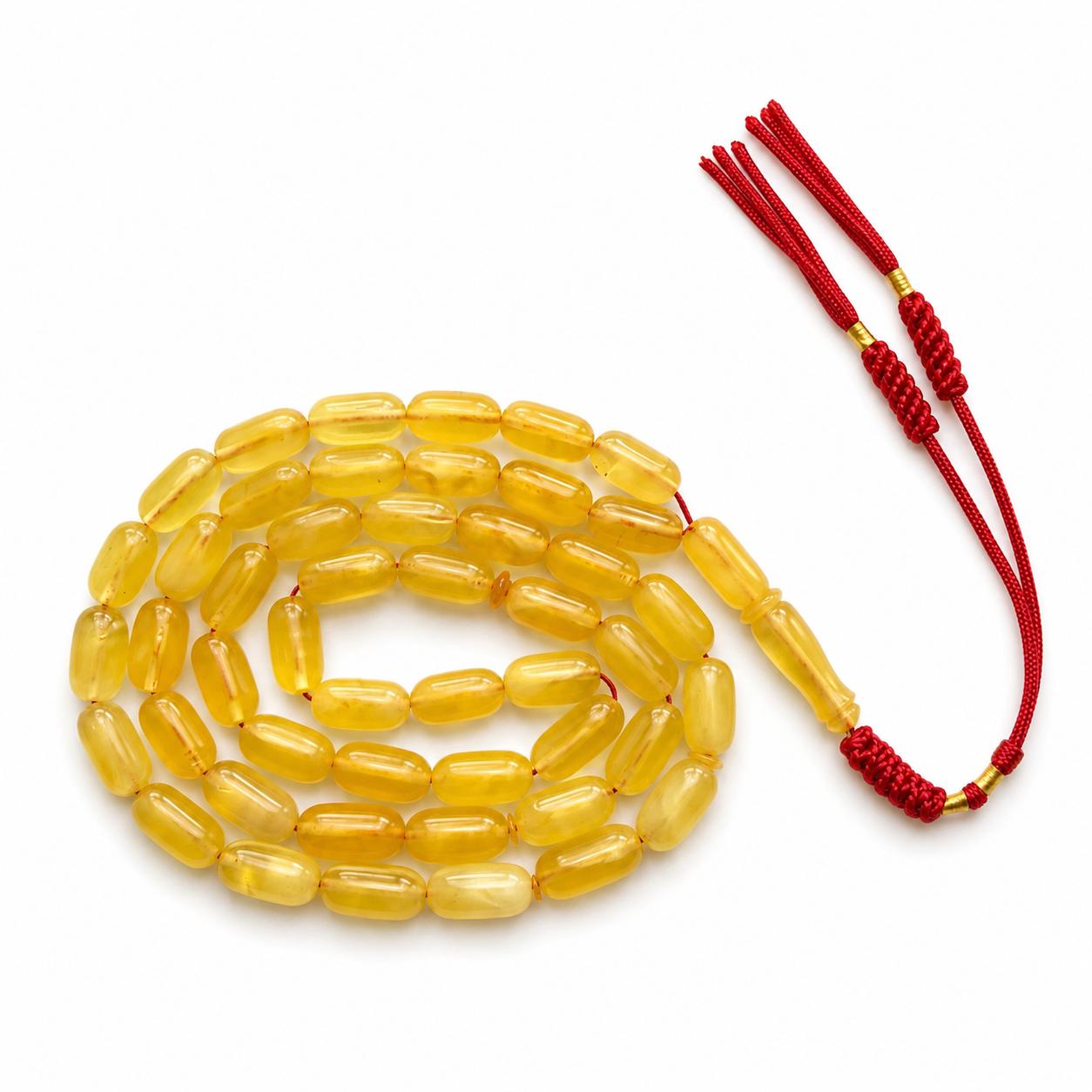 Natural Baltic Amber Misbah 24g 48 Beads 8X13mm