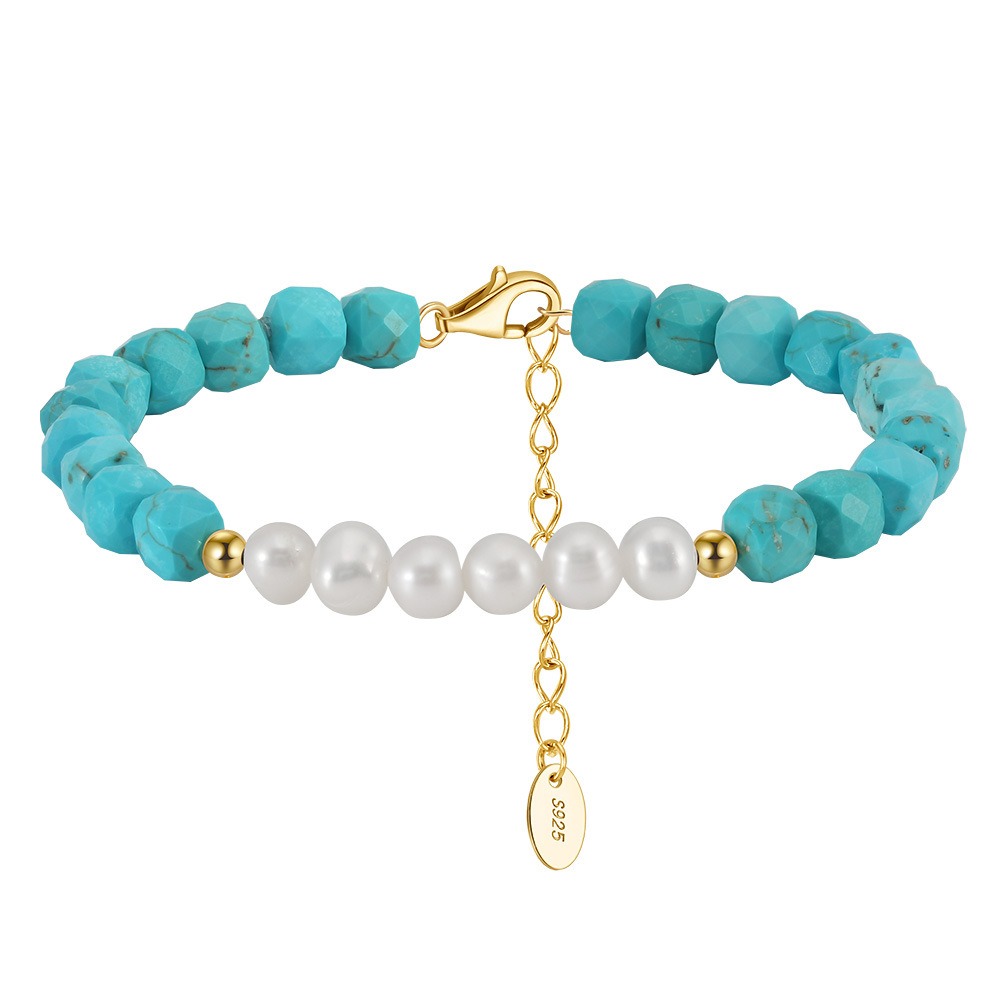 African Turquoise & Selenite 'Destiny' Bracelet
