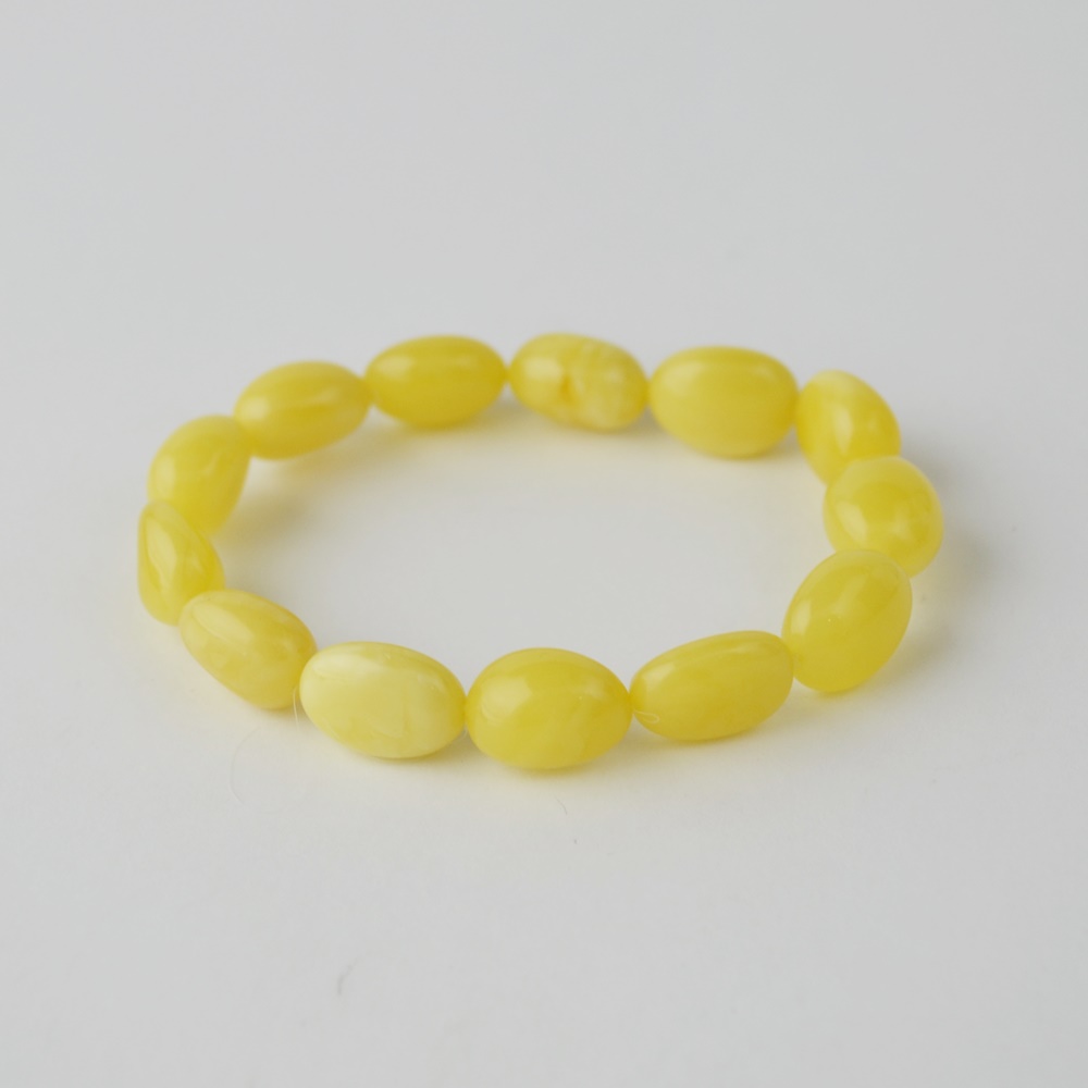 Matt Olive Baltic Amber Bracelet unisex - Image 5
