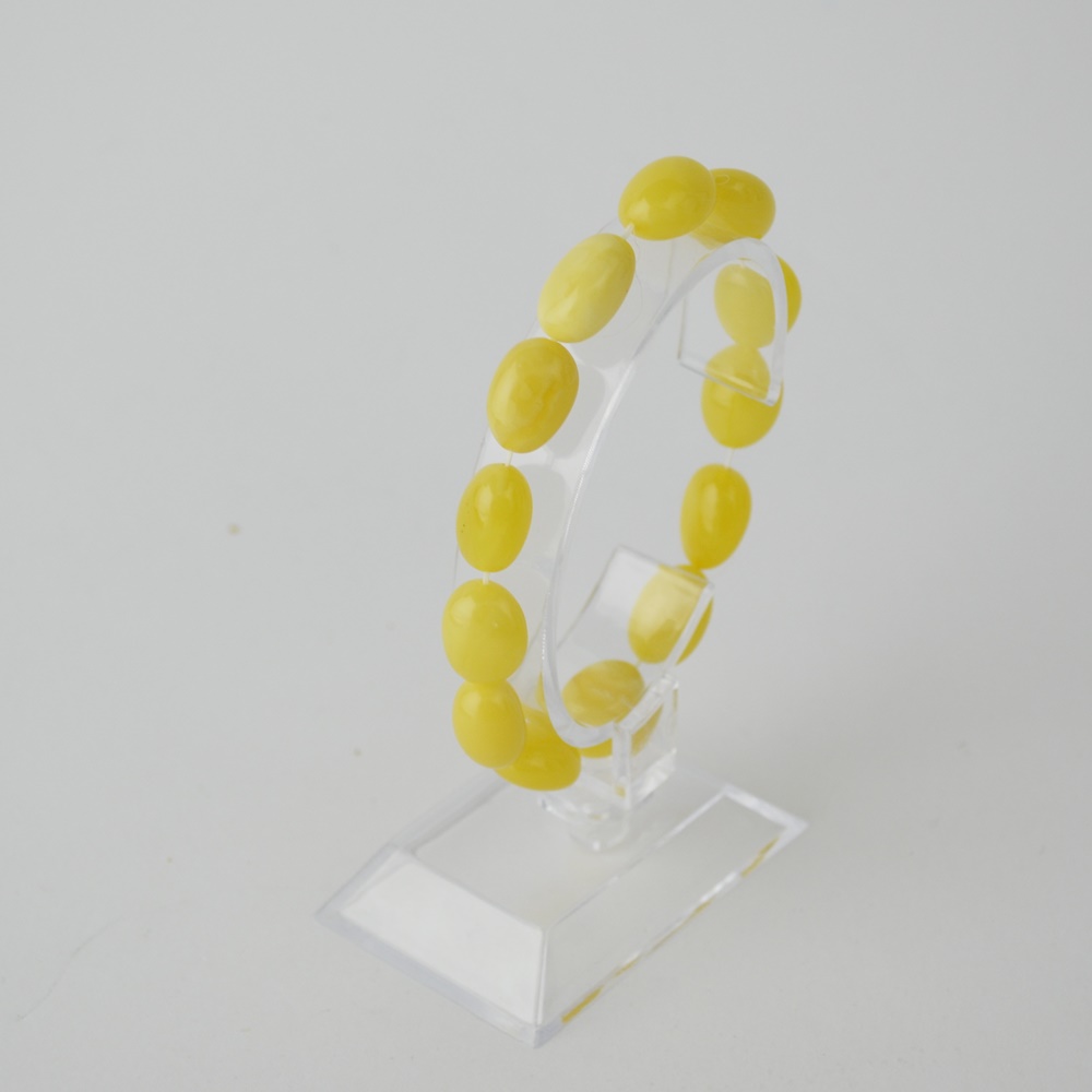 Matt Olive Baltic Amber Bracelet unisex - Image 4