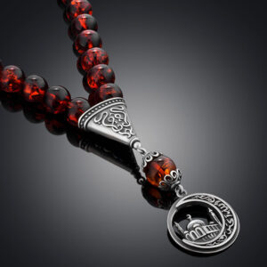 A Beautiful Muslim rosary made of natural Baltic amber - Image 4