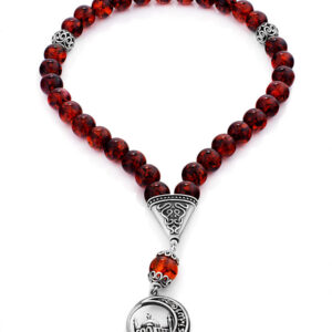 A Beautiful Muslim rosary made of natural Baltic amber - Image 3
