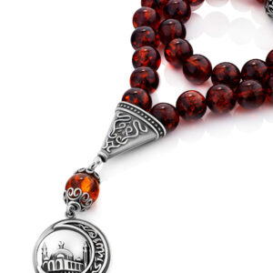 A Beautiful Muslim rosary made of natural Baltic amber - Image 1