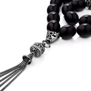 A Muslim rosary with 21 olive beads made of Baltic amber - Image 1