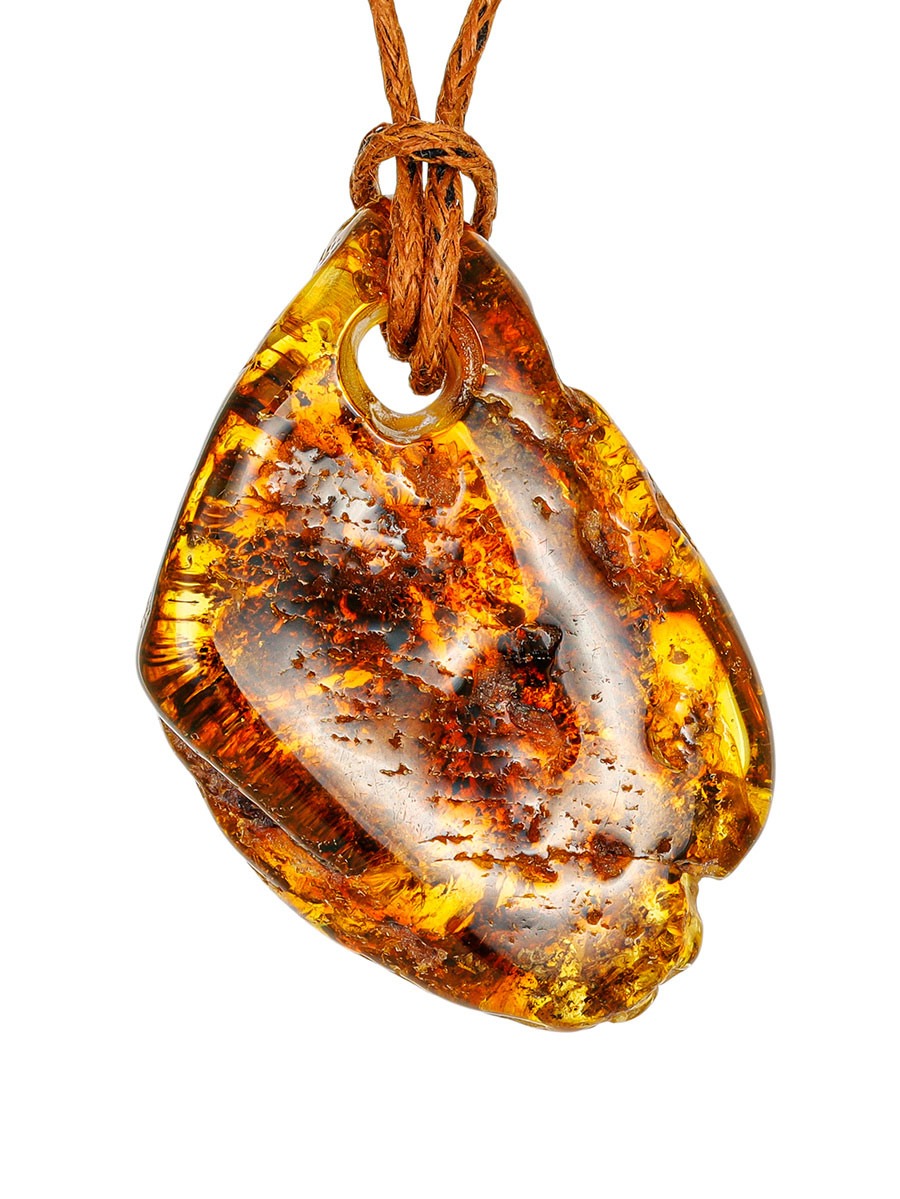 Raw Elegance Sunrise Amber Pendant