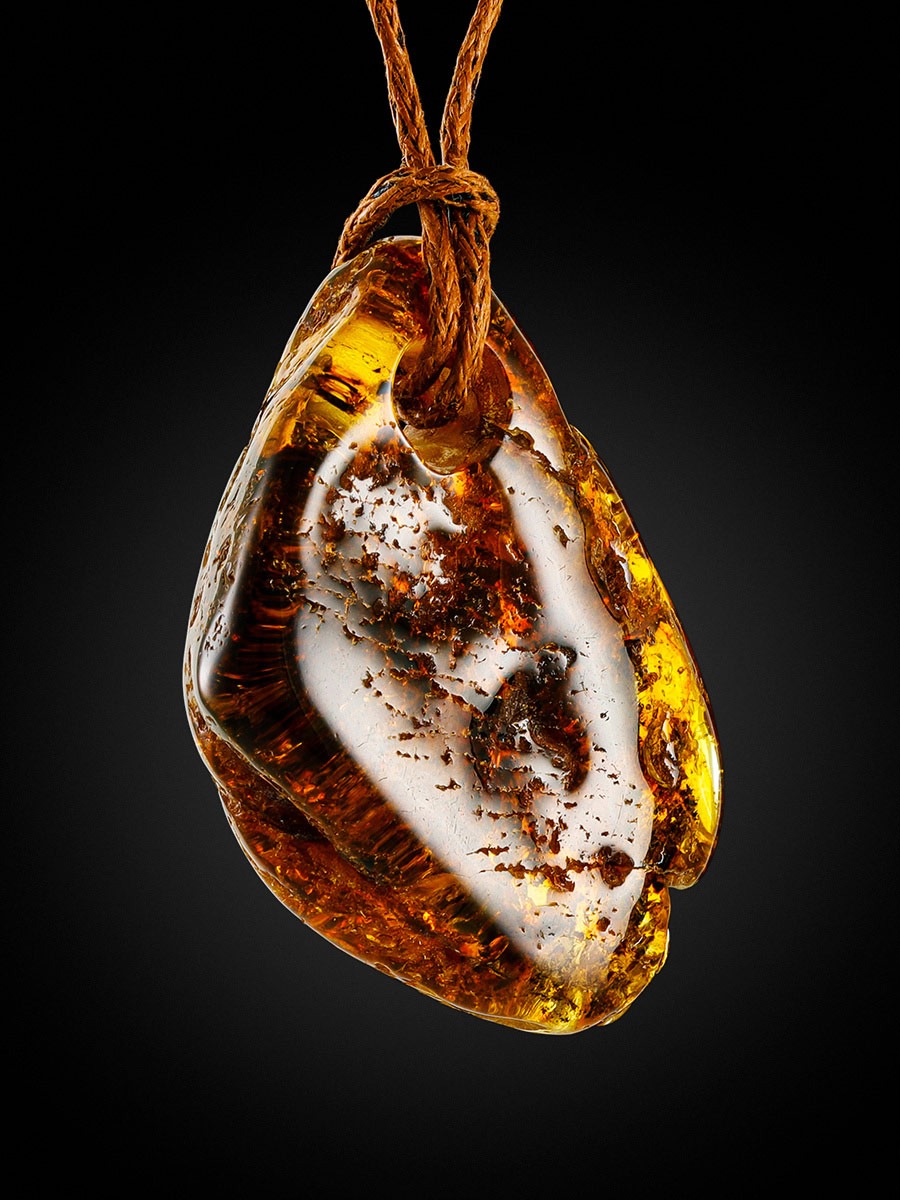 Raw Elegance Sunrise Amber Pendant - Image 3