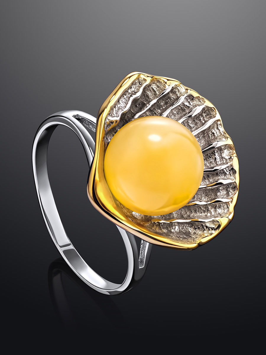 Original ring Shell with amber 20 - Image 3