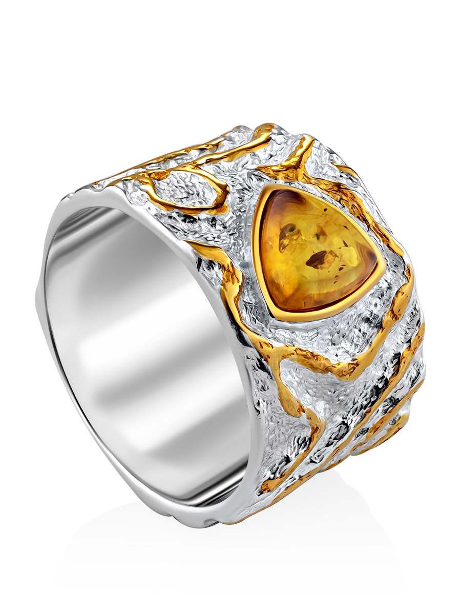 Luxurious wide ring with amber Eritrea