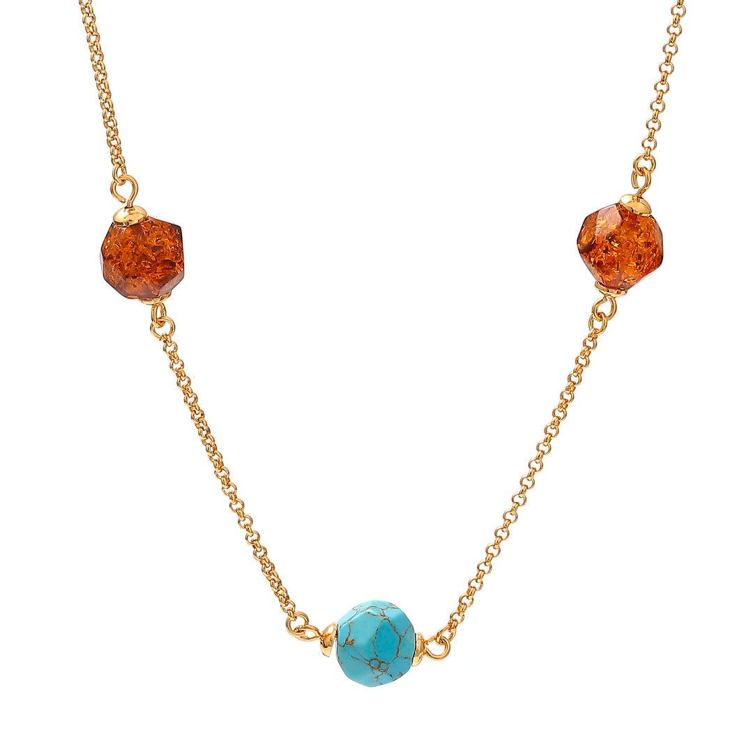 Amber&Turquoise Harmoney Neckless - Image 3