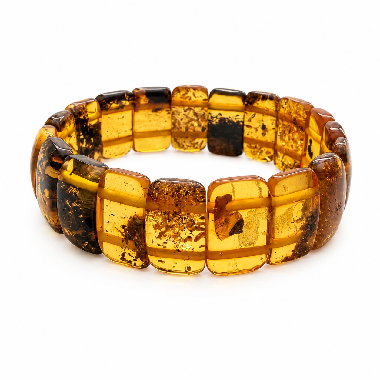 Mosaic Baltic Amber Bracelet