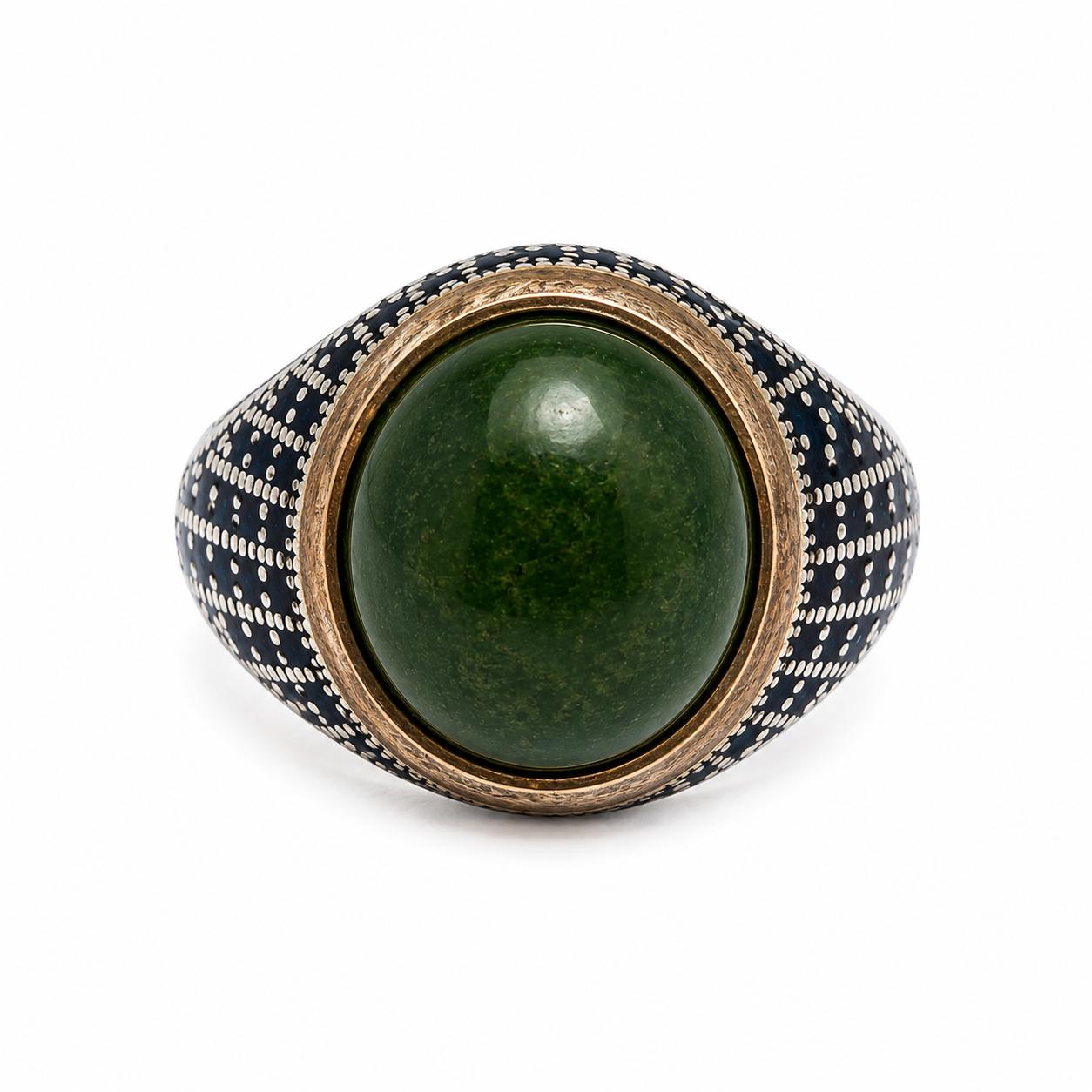 Royal Jade Cushion Rings - Image 3