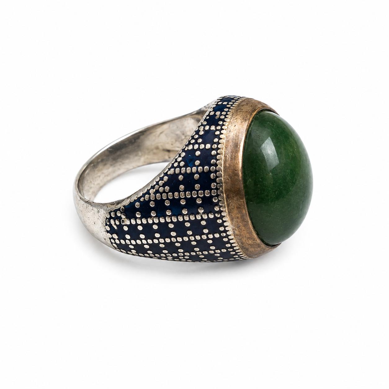 Royal Jade Cushion Rings - Image 2