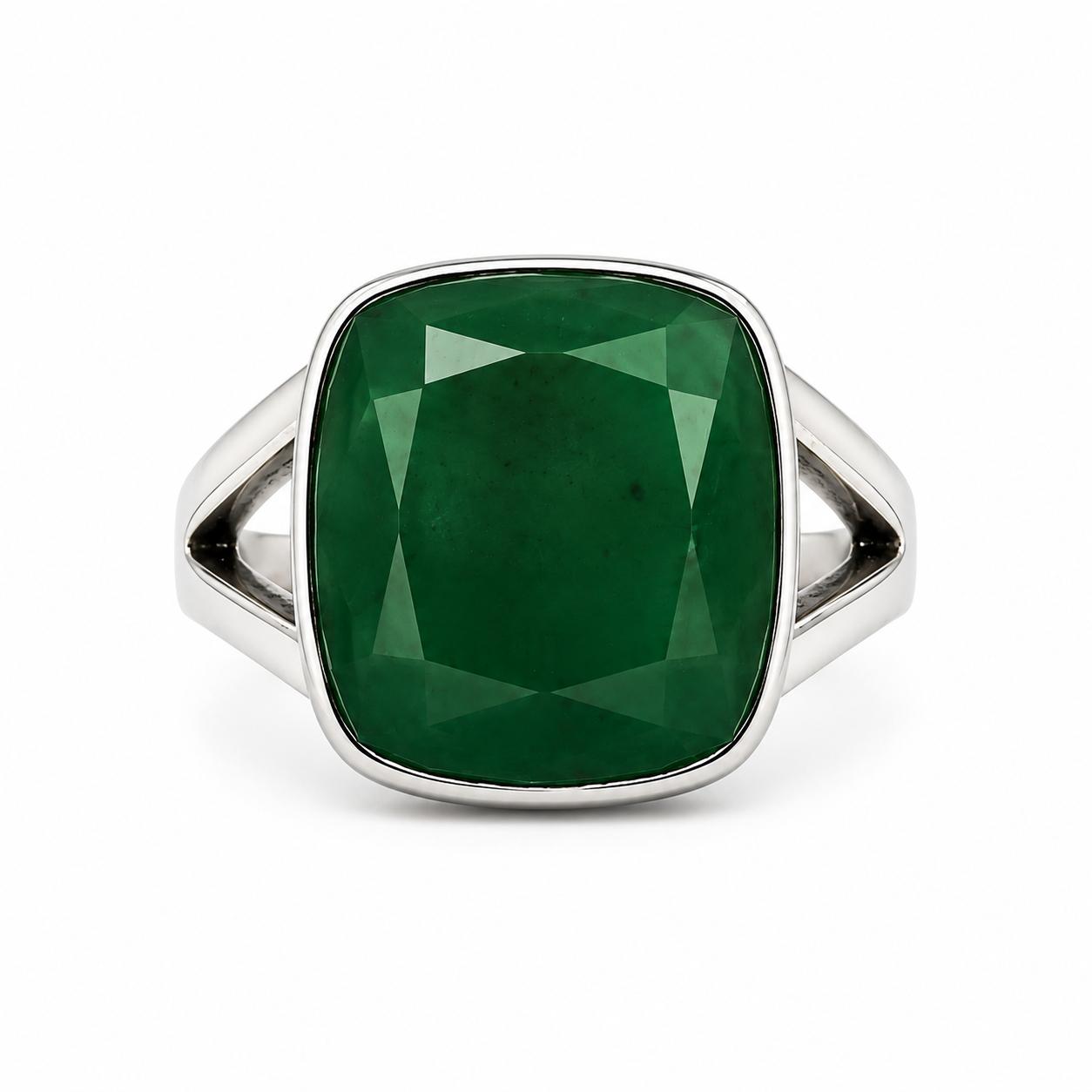 Royal Jade Cushion Rings