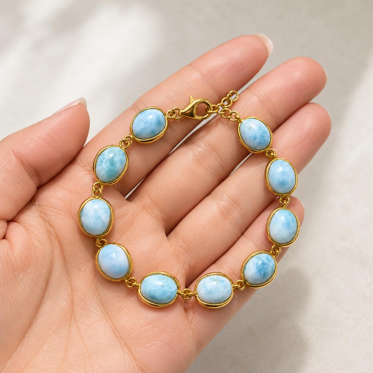 Caribbean Sky Larimar Bracelet - Image 3