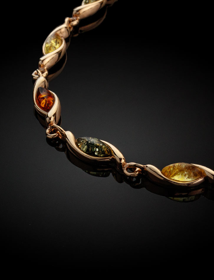 Beautiful exquisite Casablanca bracelet with amber of different shades - Image 3