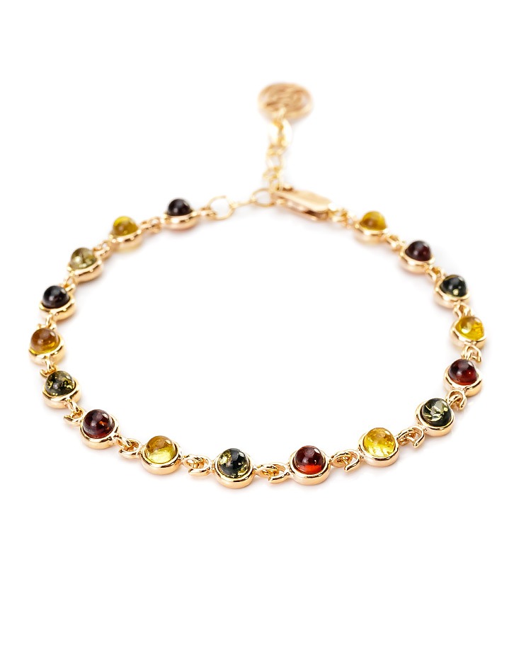 Beautiful exquisite Casablanca bracelet with amber of different shades