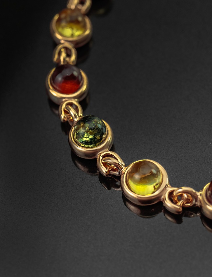 Beautiful exquisite Casablanca bracelet with amber of different shades - Image 6